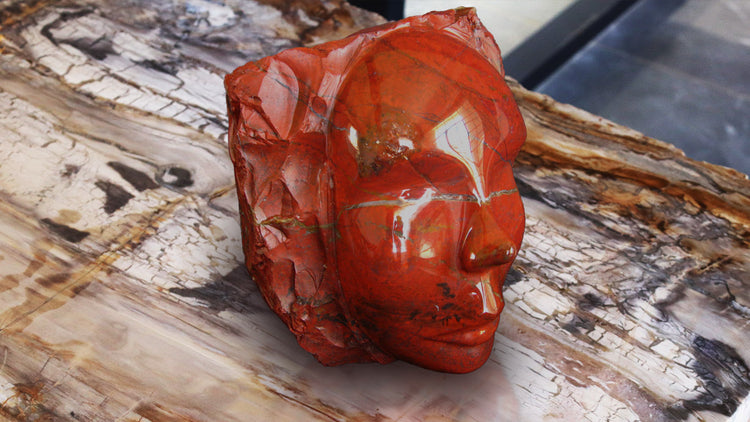 Gemstone Face Carving Home Decor