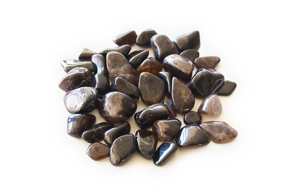 Smoky Quartz Tumble Stones. Interior home decoration. Luxury Modern decoration
