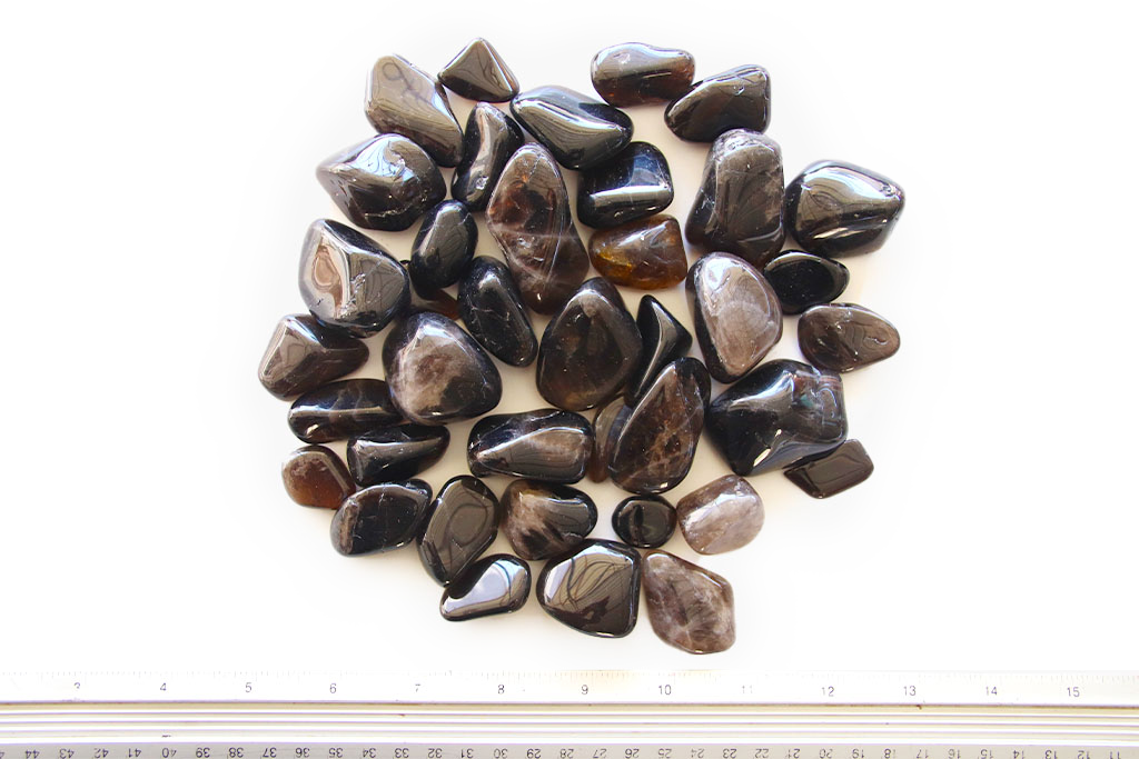 Smoky Quartz Tumble Stones. Interior home decoration. Luxury Modern decoration