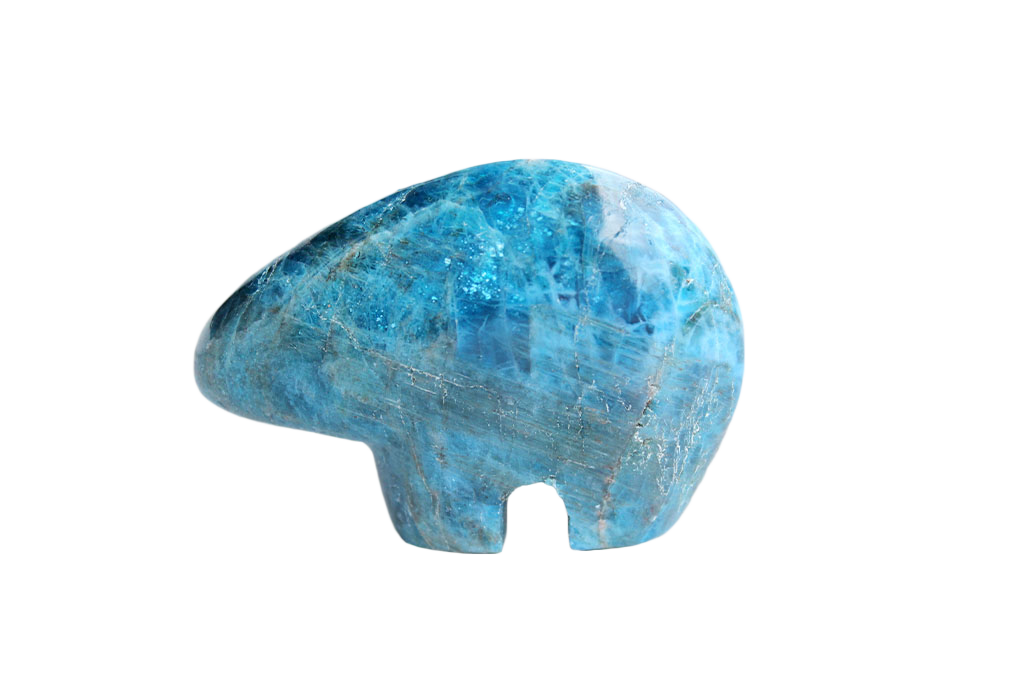 Gem Decor® Handmade Apatite Bear Carvings - Luxury Decoration and gift