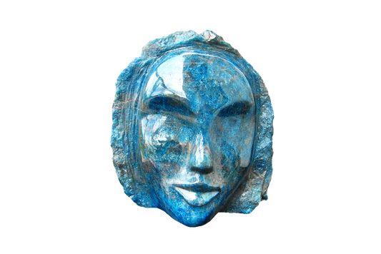 Apatite Face Carvings. Luxury Modern Interior Decoration