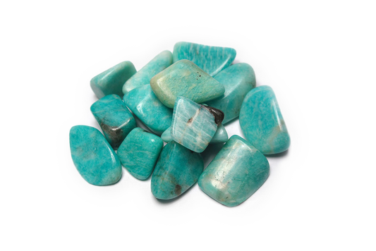 Amazonite Tumble Stones. Interior home decoration. Luxury Modern decoration