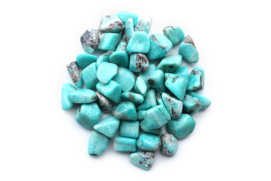 Amazonite Tumble Stones. Interior home decoration. Luxury Modern decoration