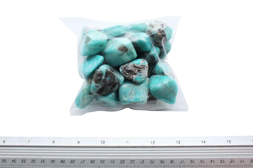 Amazonite Tumble Stones. Interior home decoration. Luxury Modern decoration