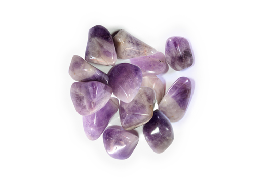 Banded Amethyst Tumble Stones. Interior home decoration. Luxury Modern decoration