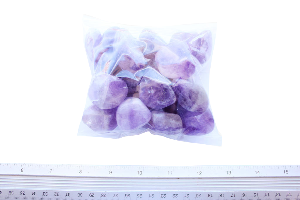 Banded Amethyst Tumble Stones. Interior home decoration. Luxury Modern decoration