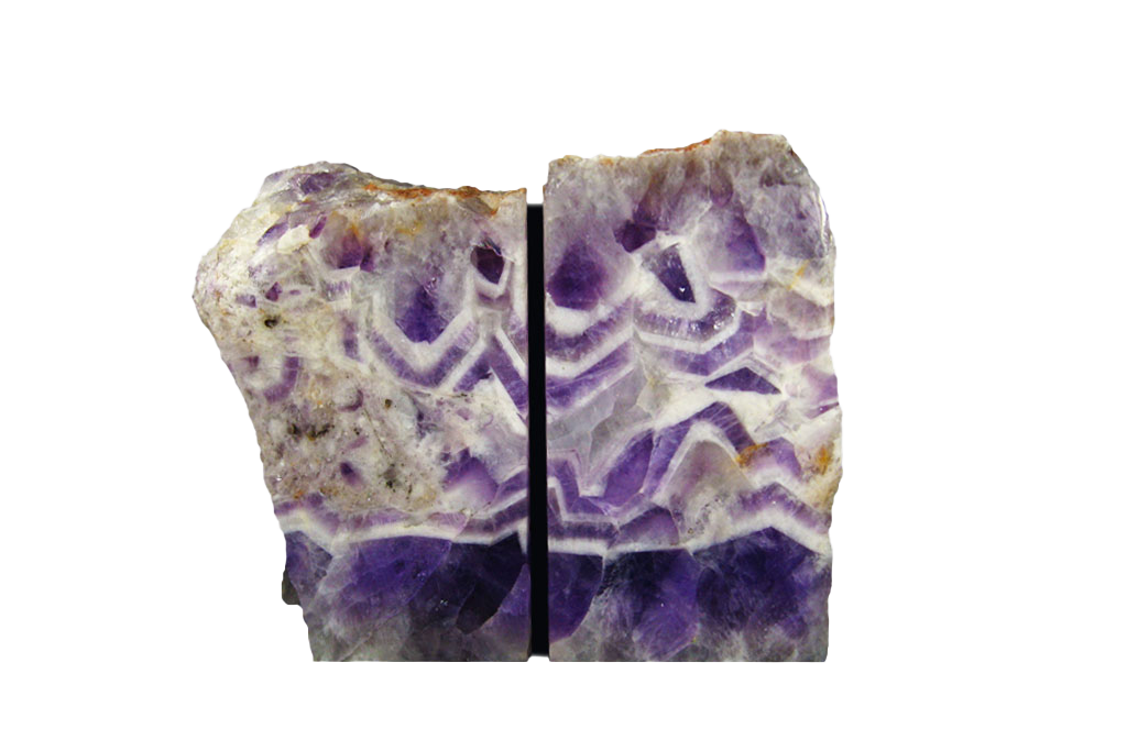 Gem Decor Banded Amethyst Bookends 1-3kg