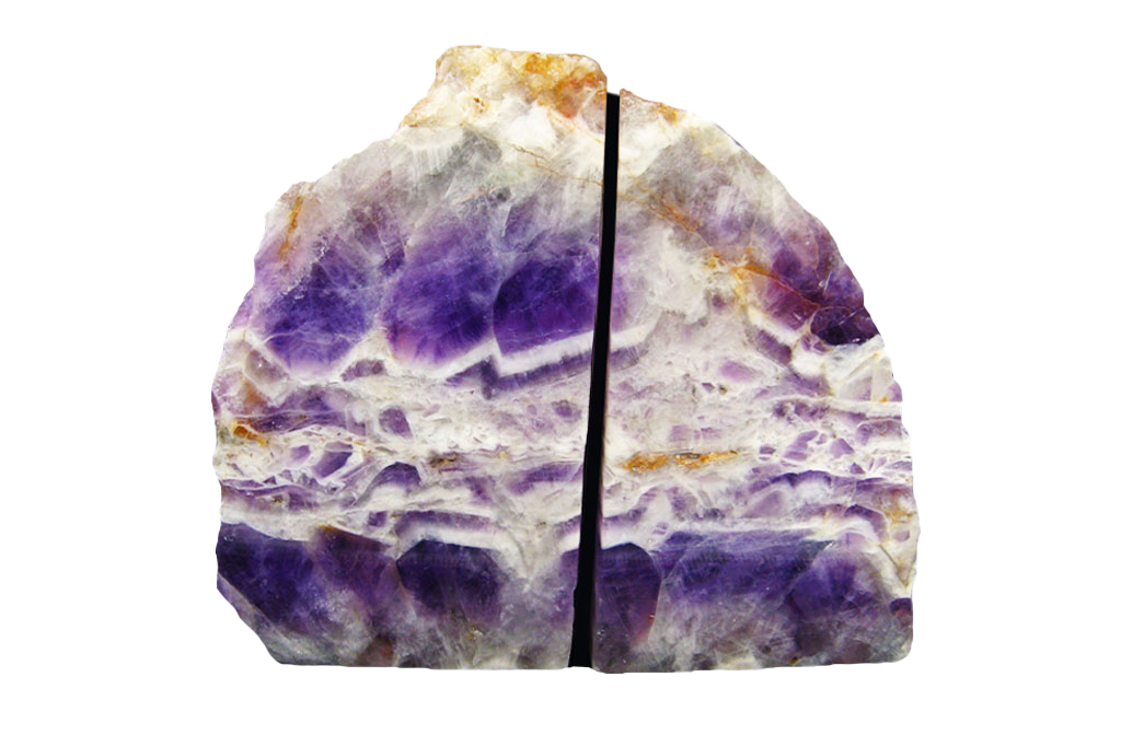 Gem Decor Banded Amethyst Bookends 3-5kg