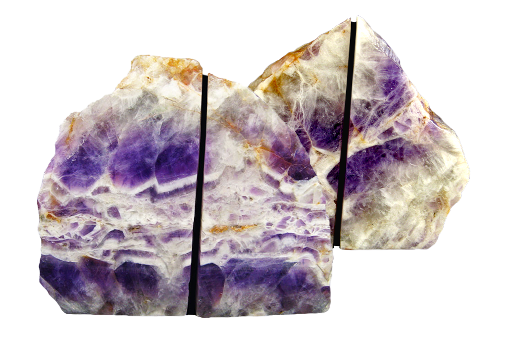 Gem Decor Banded Amethyst Bookends 3-5kg