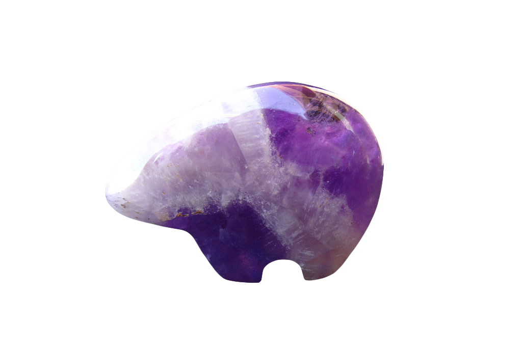 Gem Decor® Handmade Banded Amethyst Bear Carvings - Luxury Decoration and gift