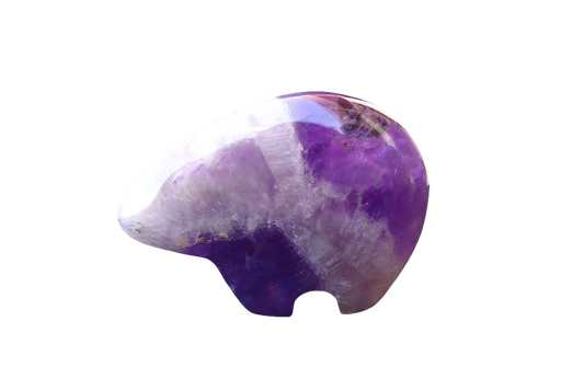 Gem Decor® Handmade Banded Amethyst Bear Carvings - Luxury Decoration and gift
