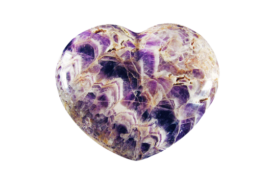 Banded Amethyst Large Heart