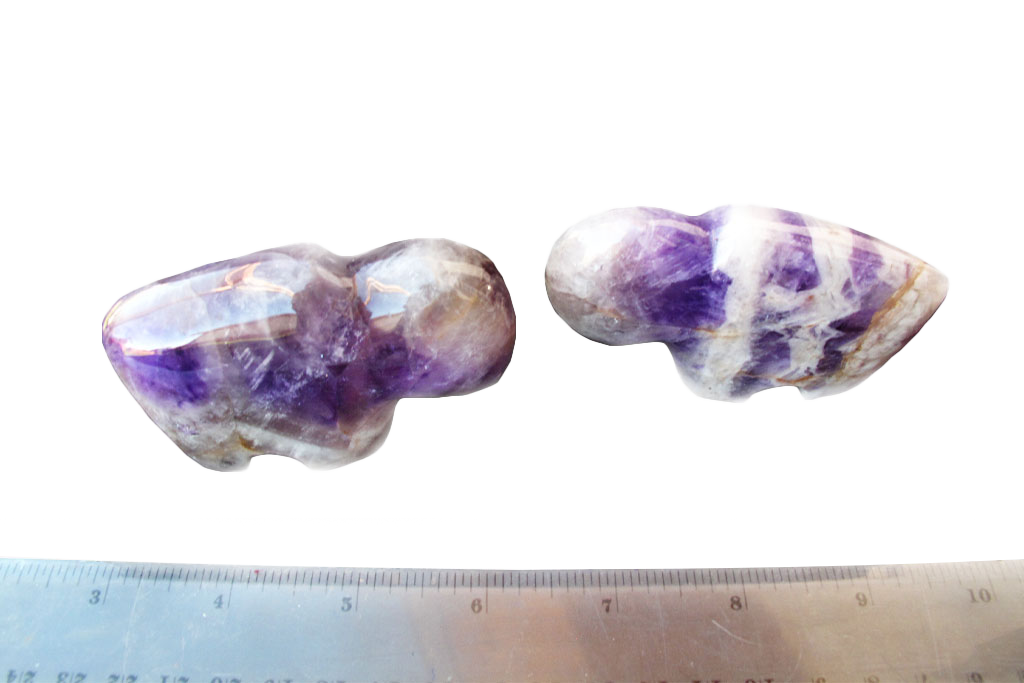 Amethyst Buffalo Carvings