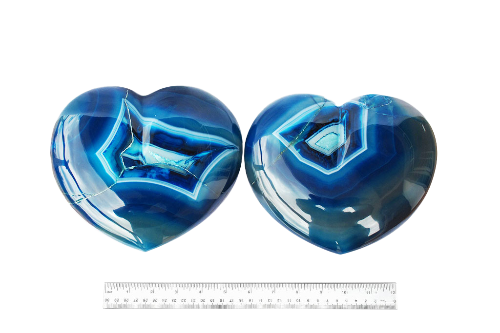 Blue Agate Large Heart