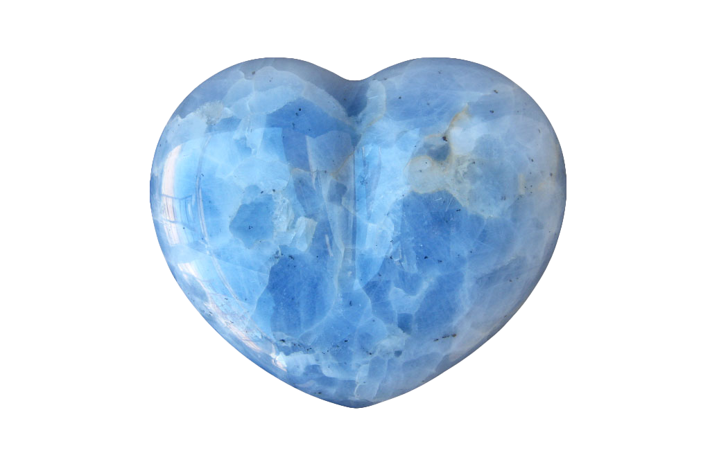 Blue Calcite Large Heart