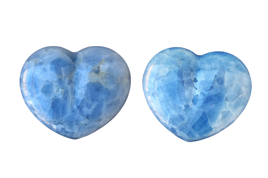 Blue Calcite Large Heart