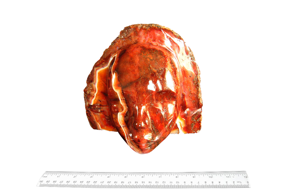 Carnelian Face Carvings. Luxury Modern Interior Decoration