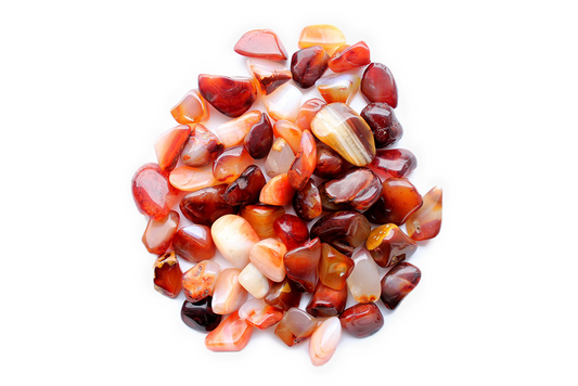 Carnelian Tumble Stones. Interior home decoration. Luxury Modern decoration