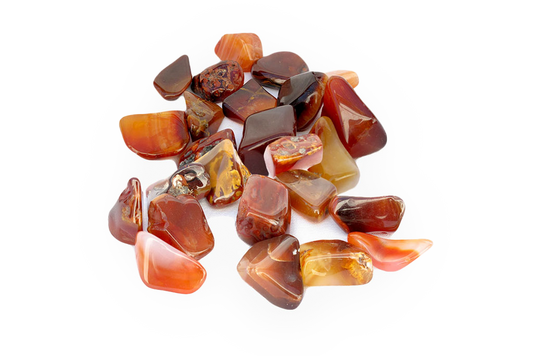 Carnelian Tumble Stones. Interior home decoration. Luxury Modern decoration