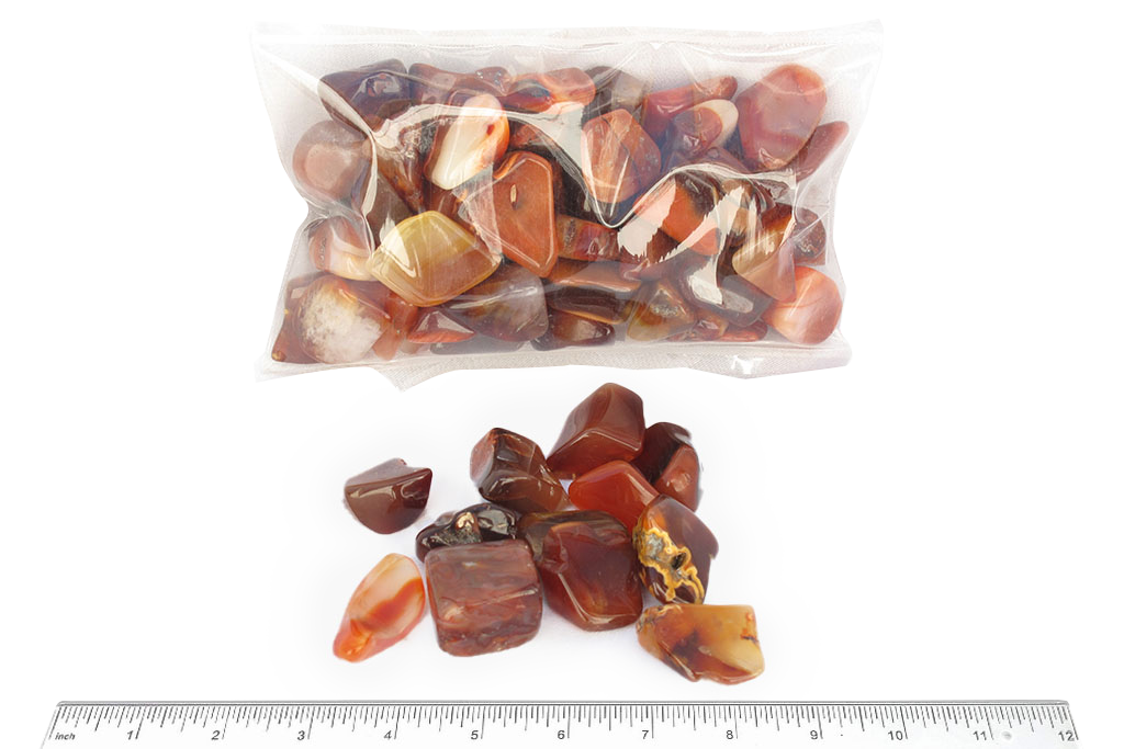 Carnelian Tumble Stones | 1 Lb Bag | 30-45mm