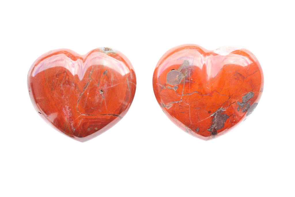 Chestnut Jasper Heart Carvings. Luxury and modern home decor. Gift idea items