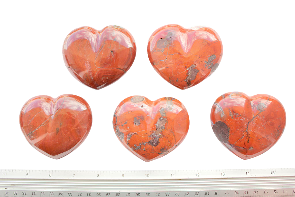Chestnut Jasper Heart Carvings. Luxury and modern home decor. Gift idea items