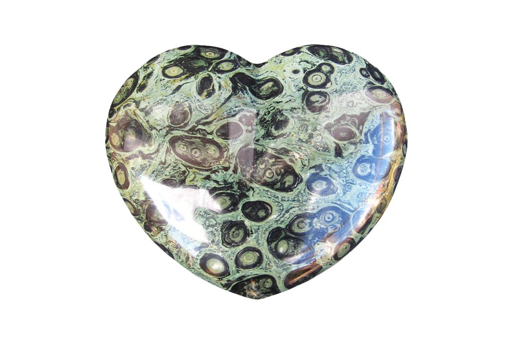 Crocodile Jasper Large Heart