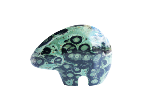Gem Decor® Handmade Crocodile Jasper Bear Carvings - Luxury Decoration and gift