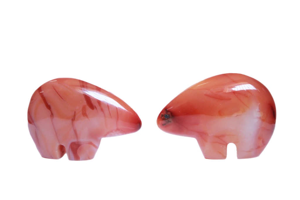 Gem Decor® Handmade Carnelian Bear Carvings - Luxury Decoration and gift