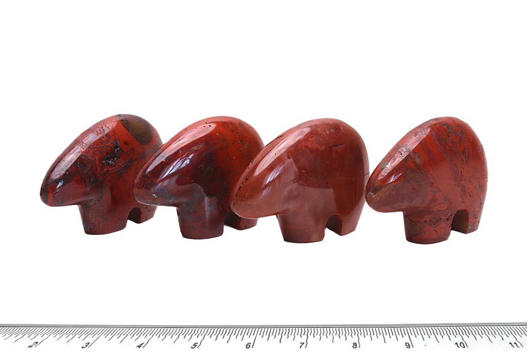 Gem Decor® Handmade Chestnut Jasper Bear Carvings - Luxury Decoration and gift