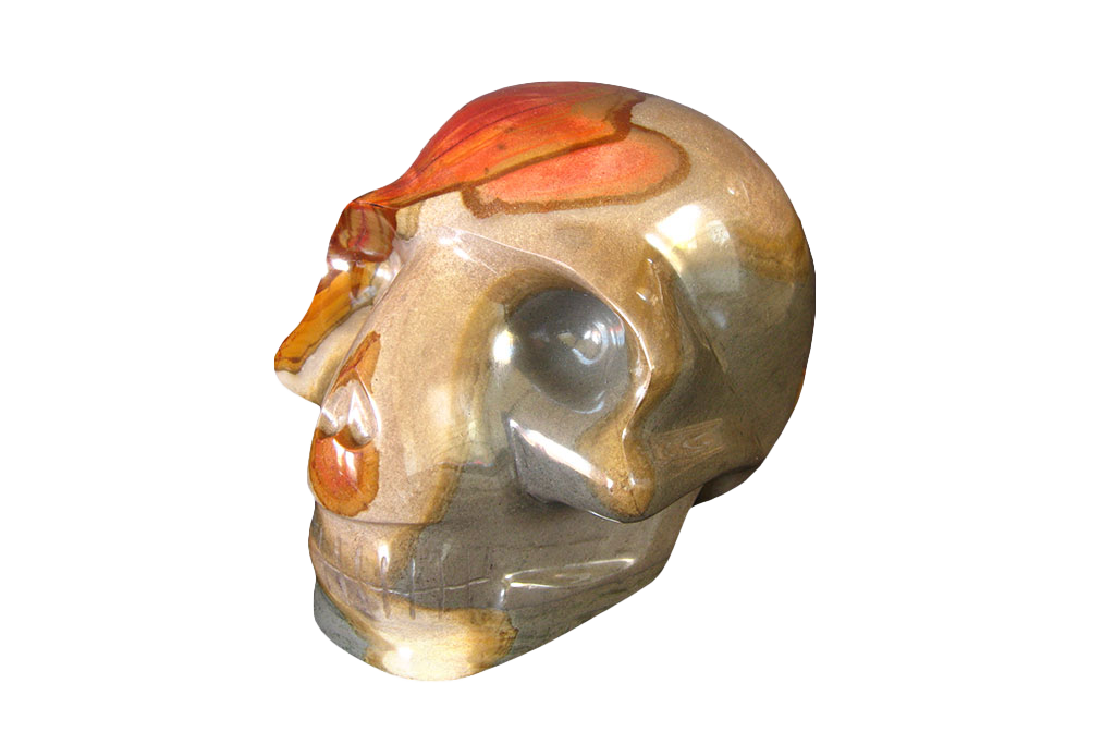 Handmade Desert Jasper Skull Carvings. Luxury Modern Interior Decoration