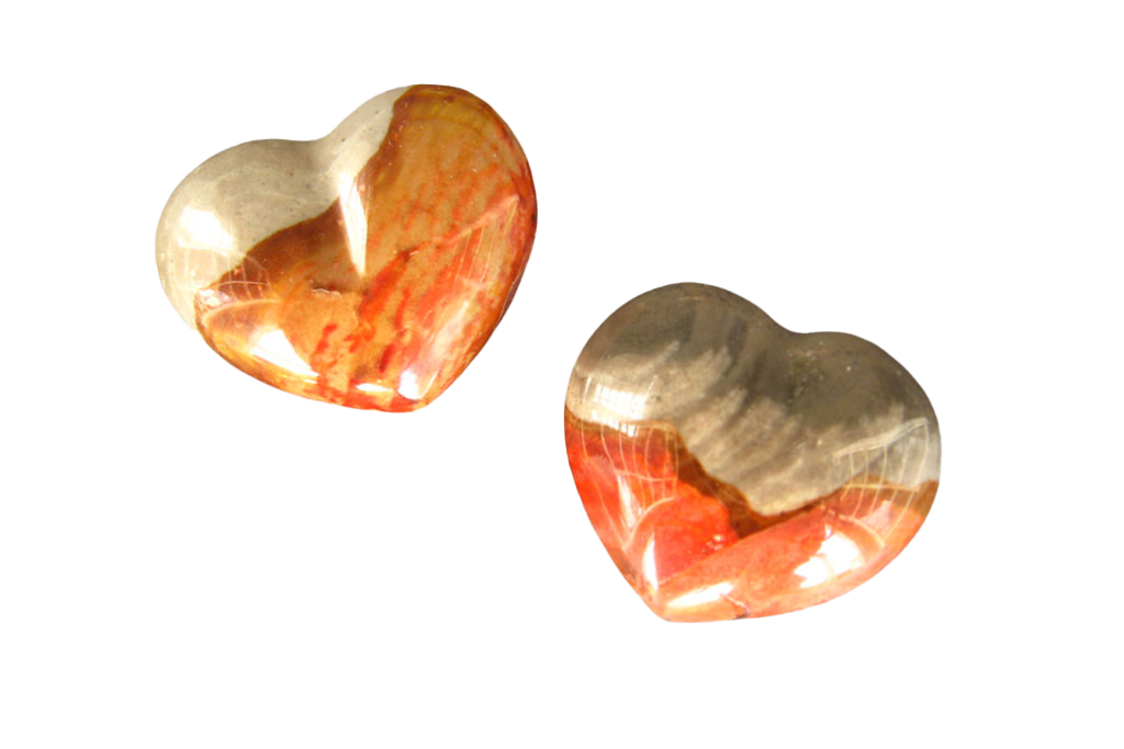Desert Jasper Handmade Jewelry Heart Carvings. Gift or Decorative items