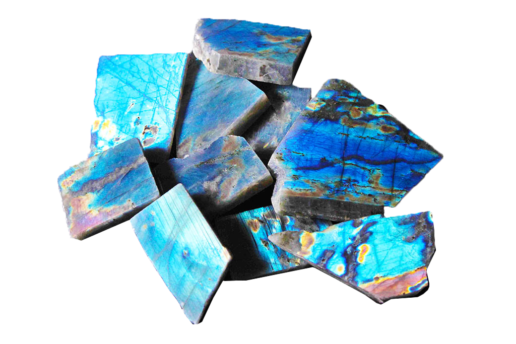 Labradorite - Electric Midnight - Polished One Face