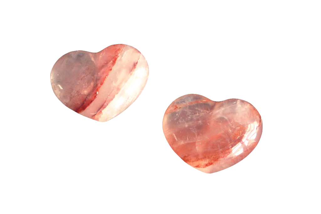 Fire Quartz Handmade Jewelry Heart Carvings. Gift or Decorative items