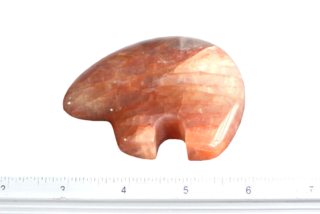 Fire Quartz Bear Carvings