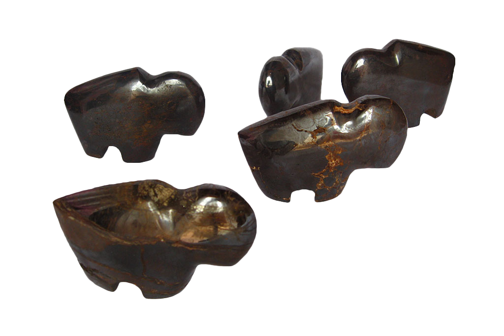 Gem Decor® Hematite Buffalo Carvings - Luxury Decoration and gift