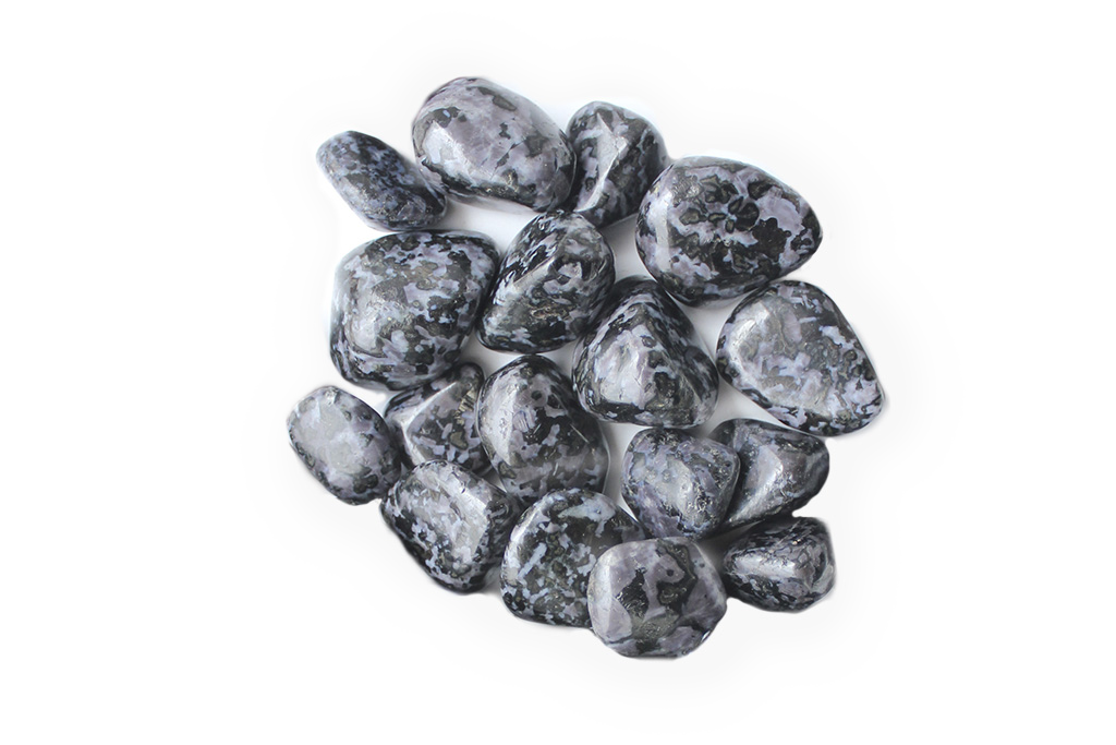 Indigo Gabbro Tumble Stones. Interior home decoration. Luxury Modern decoration