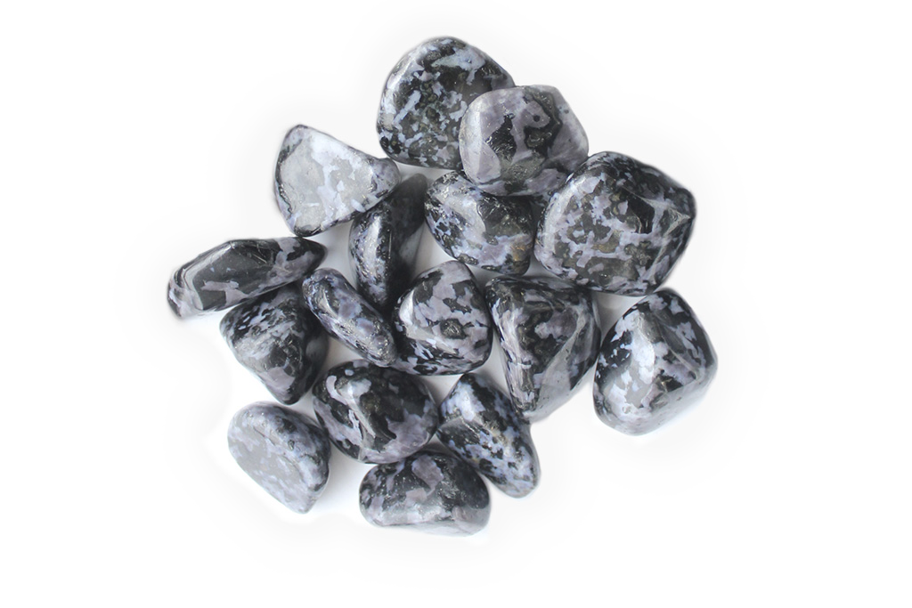 Indigo Gabbro Tumble Stones. Interior home decoration. Luxury Modern decoration