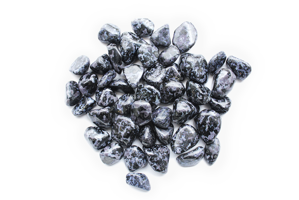 Indigo Gabbro Tumble Stones. Interior home decoration. Luxury Modern decoration