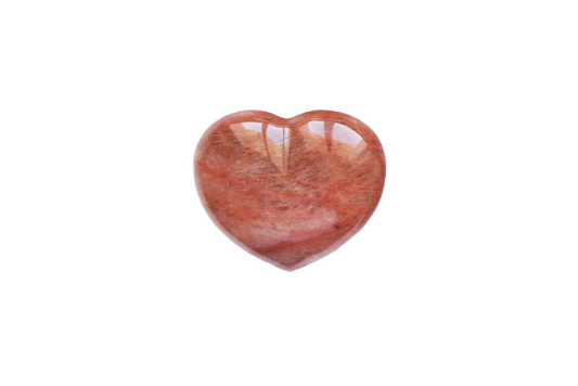 Peach Moonstone Handmade Jewelry Heart Carvings. Gift or Decorative items