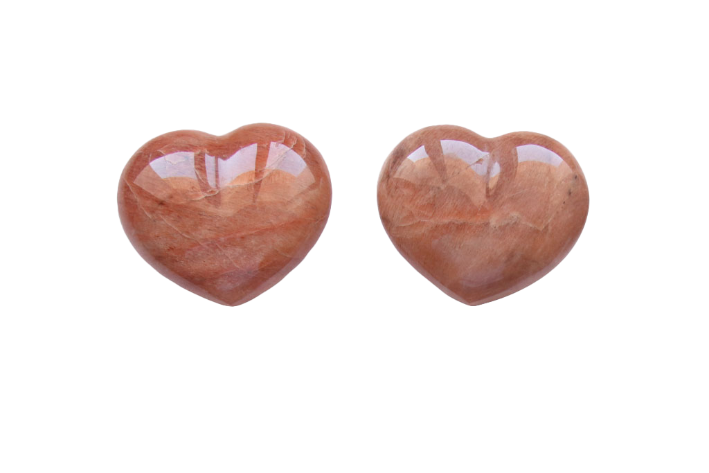 Peach Moonstone Jewelry Heart
