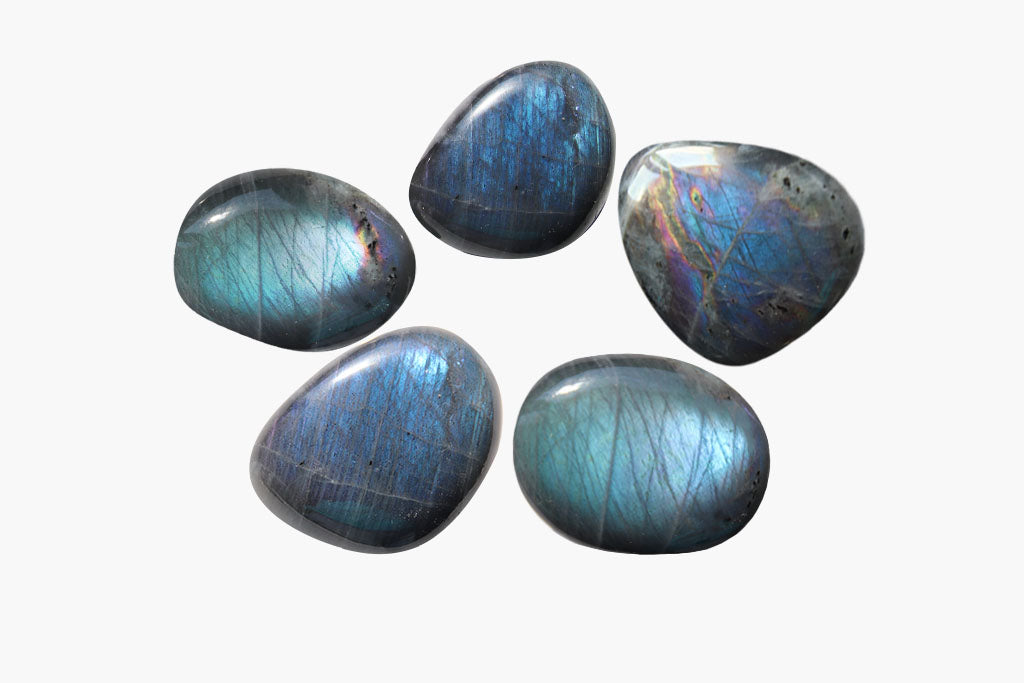 Labradorite - Peacock Blue - Gallets - 1 lb Bag