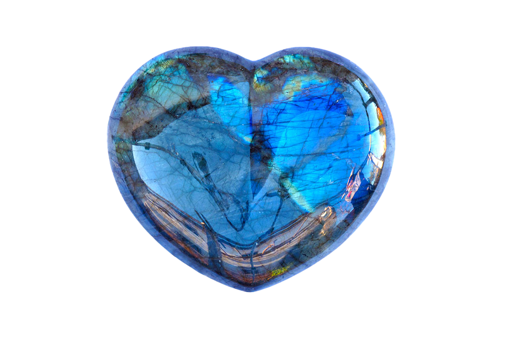 Labradorite - Electric Midnight - Large Heart