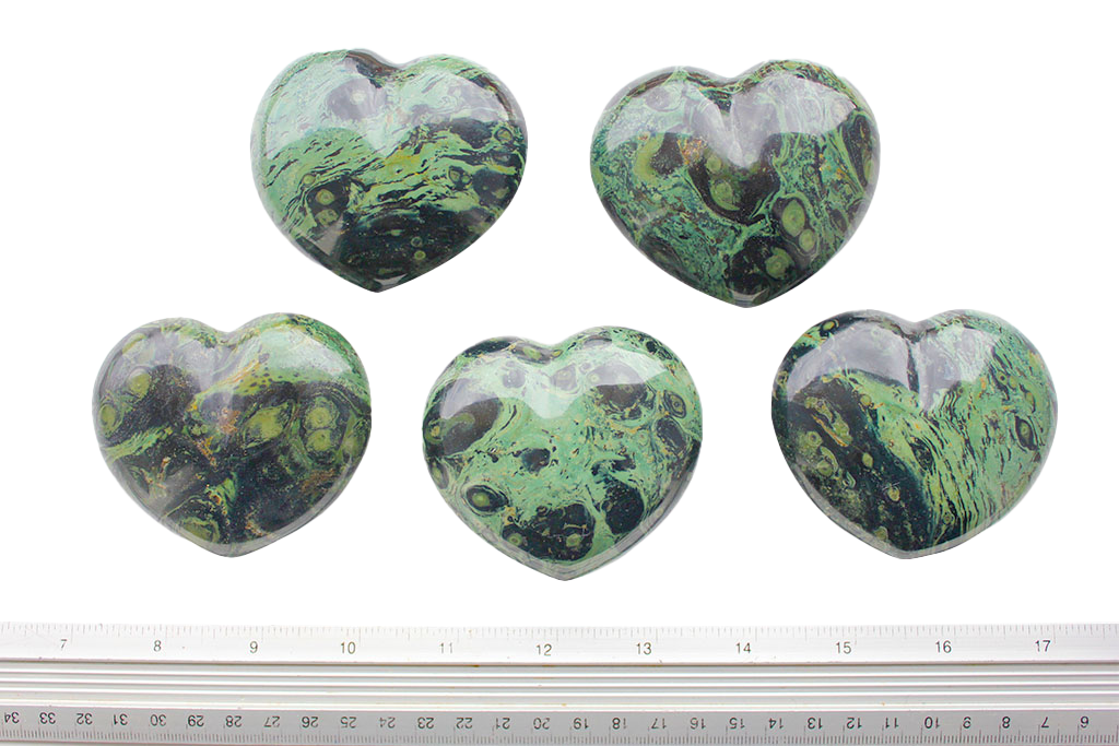 Crocodile Jasper Heart Carvings. Luxury and modern home decor. Gift idea items