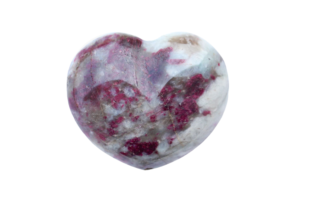 Ruby Tourmaline Large Decorative Heart