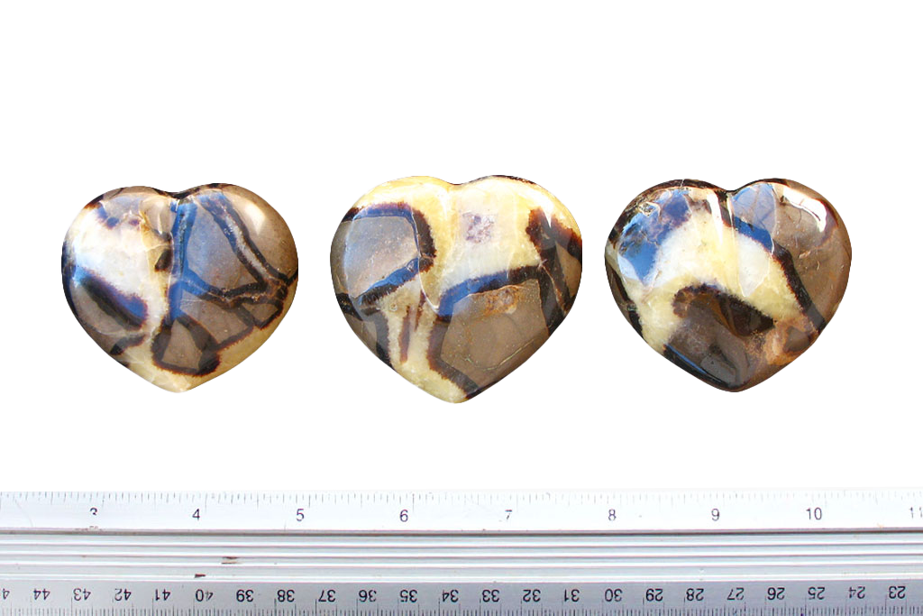 Septarian Heart Carvings. Luxury and modern home decor. Gift idea items