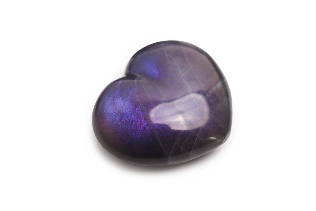 Fire Labradorite Heart Carvings. Luxury and modern home decor. Gift idea items