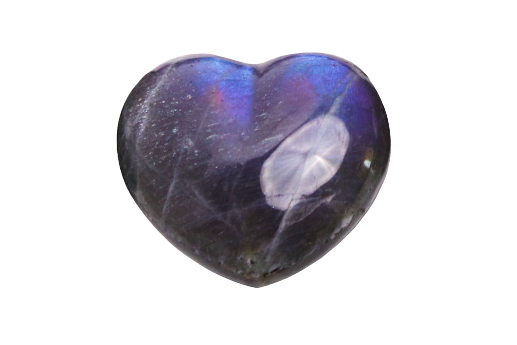 Labradorite - Purple - Large Decorative Heart