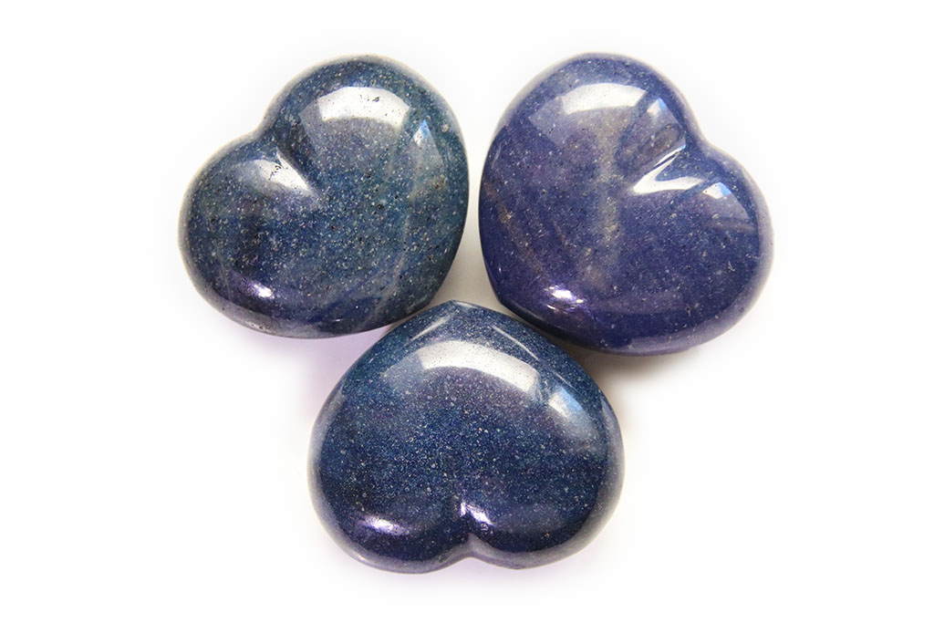 Lazulite Heart Carvings. Luxury and modern home decor. Gift idea items