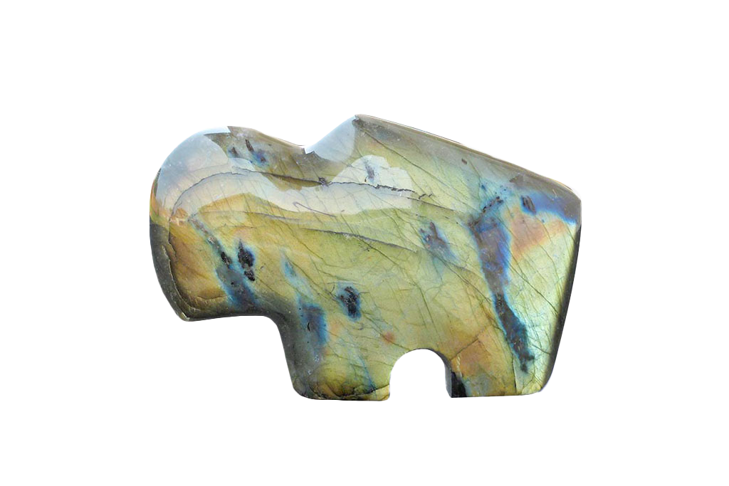 Gem Decor® Peacock Labradorite Buffalo Carvings - Luxury Decoration and gift